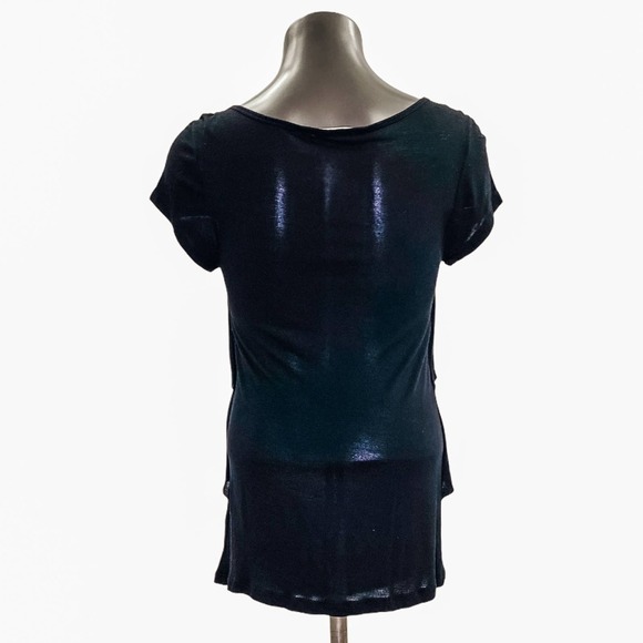 OLD Navy Black Layered Tiered Blouse Size Medium - Picture 4 of 11